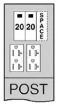 20-20 Unmetered Power RV Pedestal - U011CP6010 