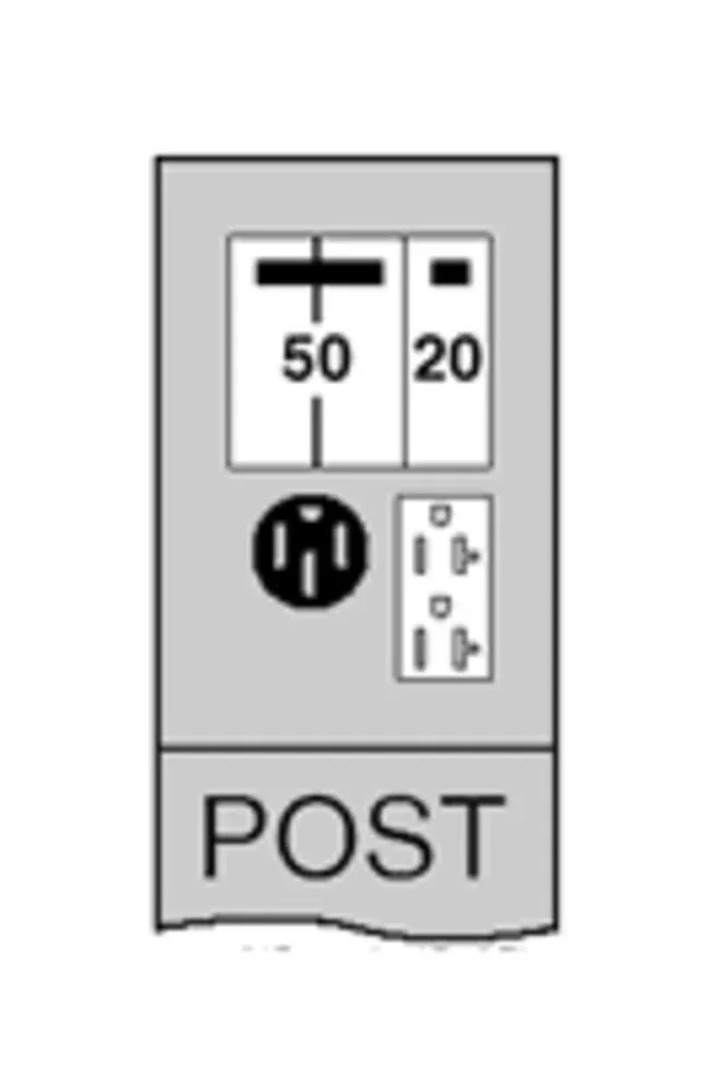 50-20 Unmetered RV pedestal U055CP6010 - Direct Bury - Image 2
