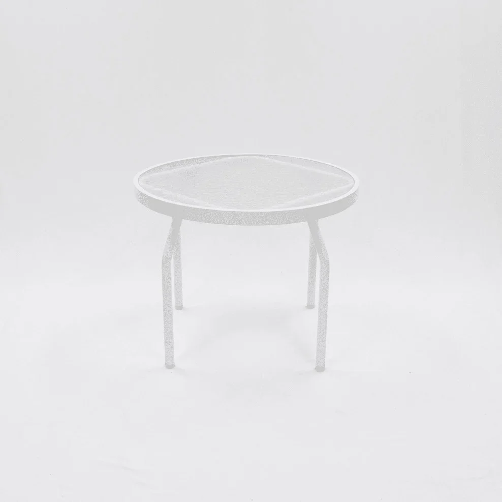 Beach Club 24in Round Acrylic Pool Side Table – Round Aluminum Tubing