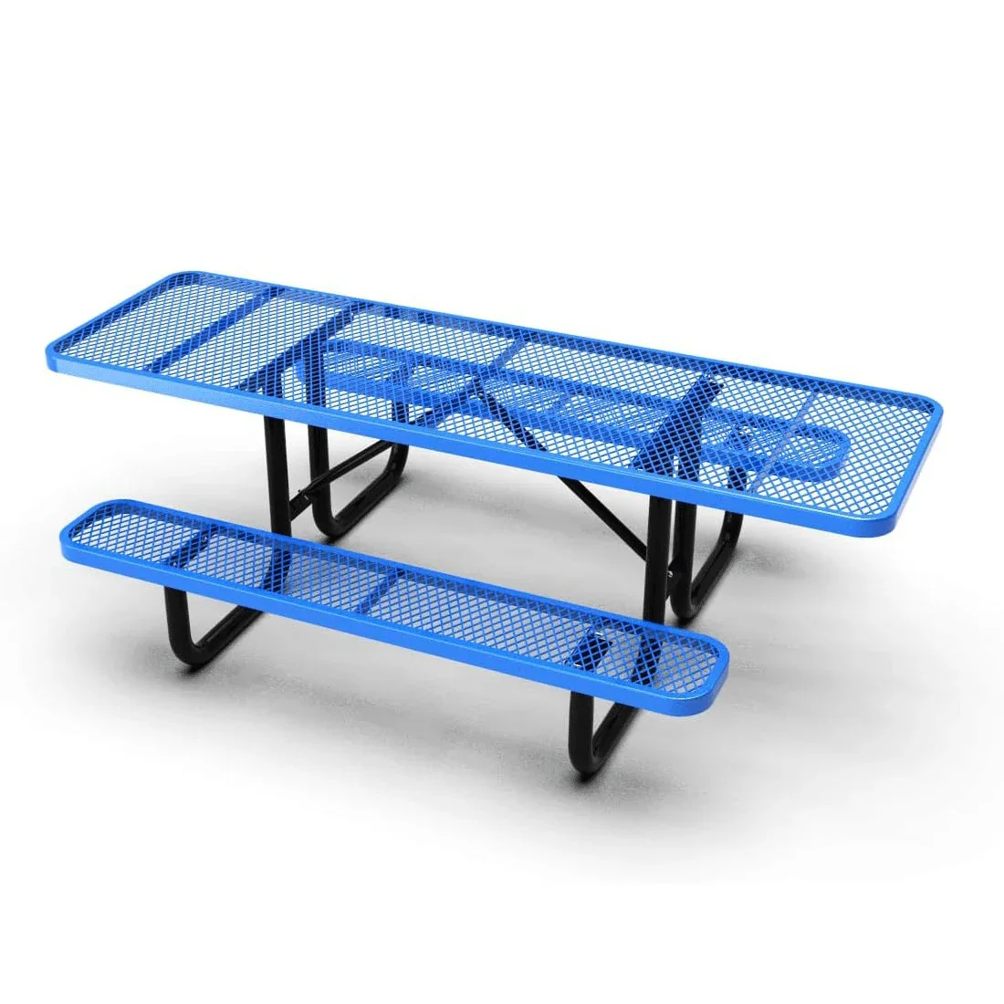 Outdoorsiness Quick Ship 8ft ADA Compliant Rectangular Picnic Table – Wheelchair Accessible, Thermoplastic, UL Certified
