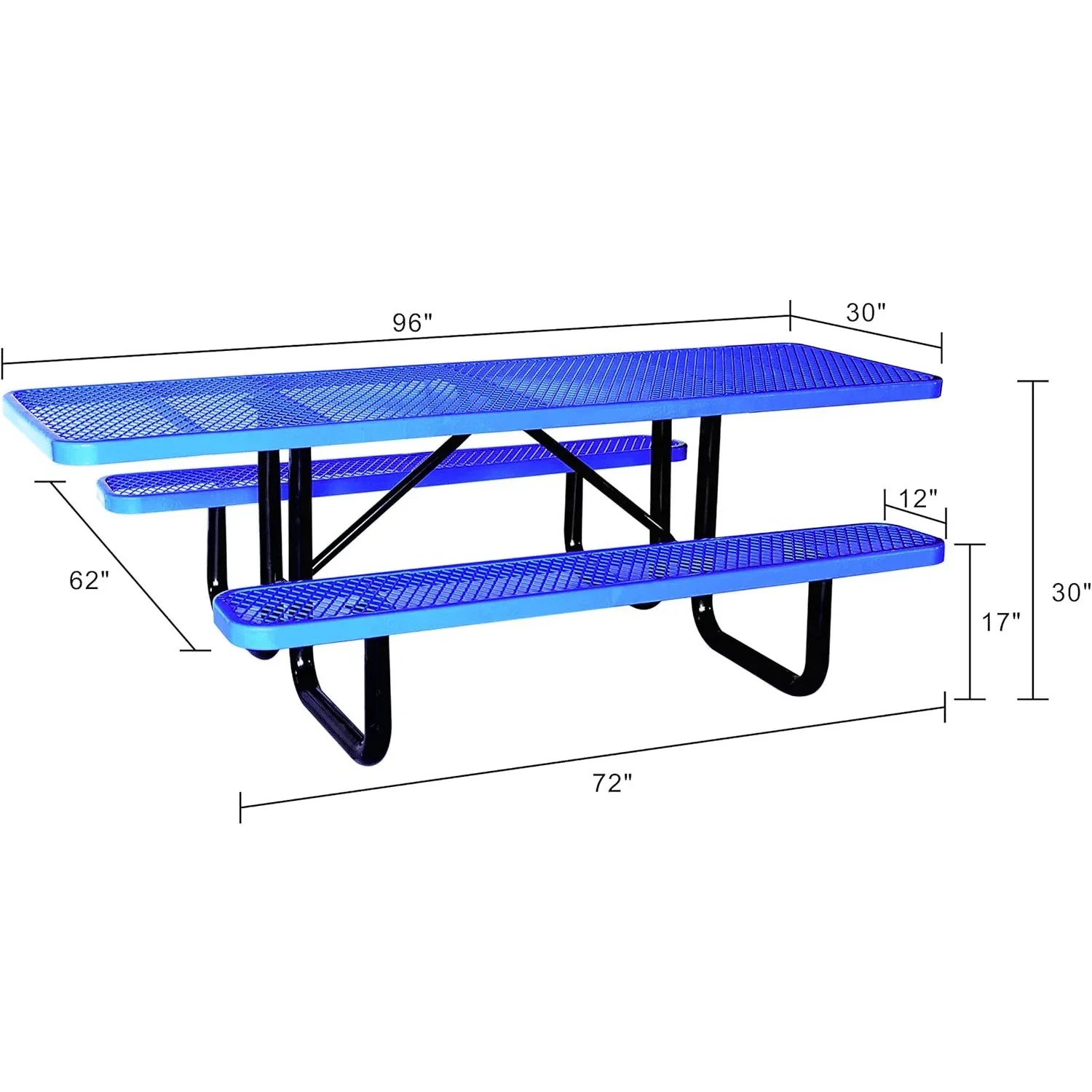 Outdoorsiness Quick Ship 8ft ADA Compliant Rectangular Picnic Table – Wheelchair Accessible, Thermoplastic, UL Certified - Image 4