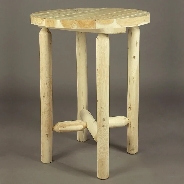 Lakeland Mills Cedar Log 3 Piece Bistro Set – Table & 2 Chairs - Image 3