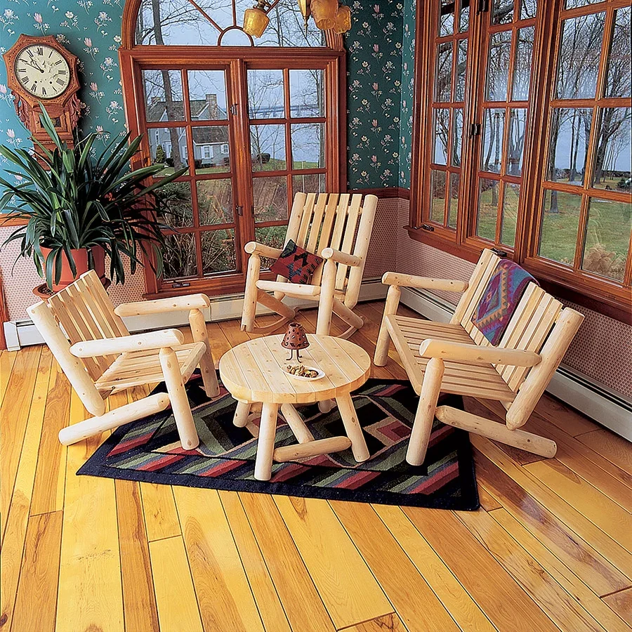 Lakeland Mills Cedar Log 4ft Loveseat Settee – Northern White Cedar - Image 2