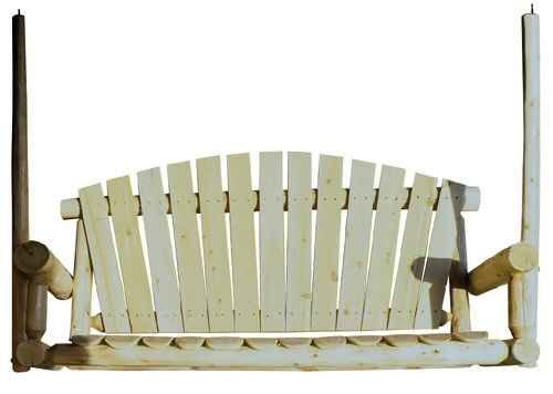 Lakeland Mills Cedar Log 5ft Log-Style Porch Swing – Northern White Cedar - Image 2
