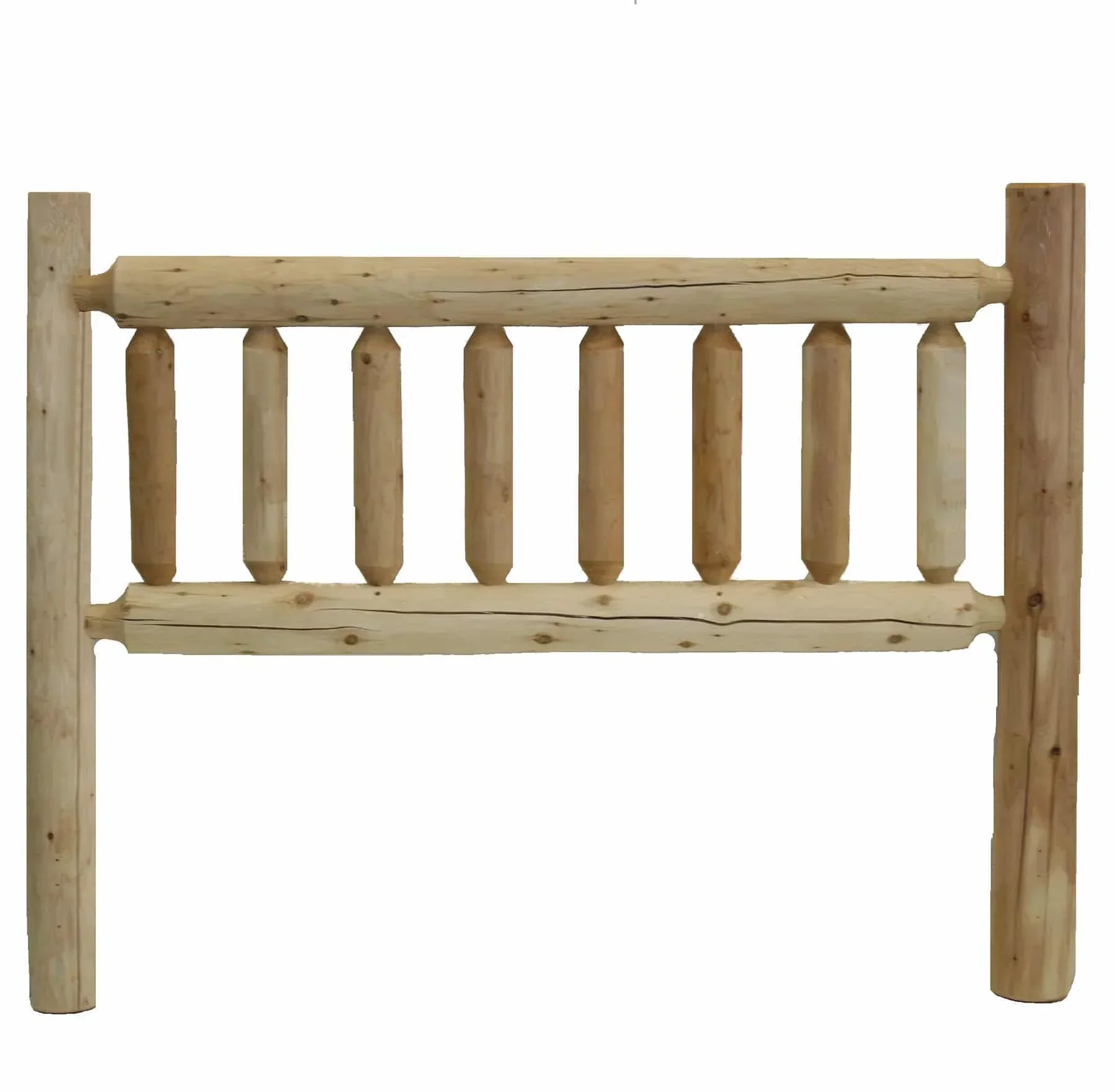 Lakeland Mills Cedar Log Double Headboard – Natural Rustic Solid Cedar - Image 4
