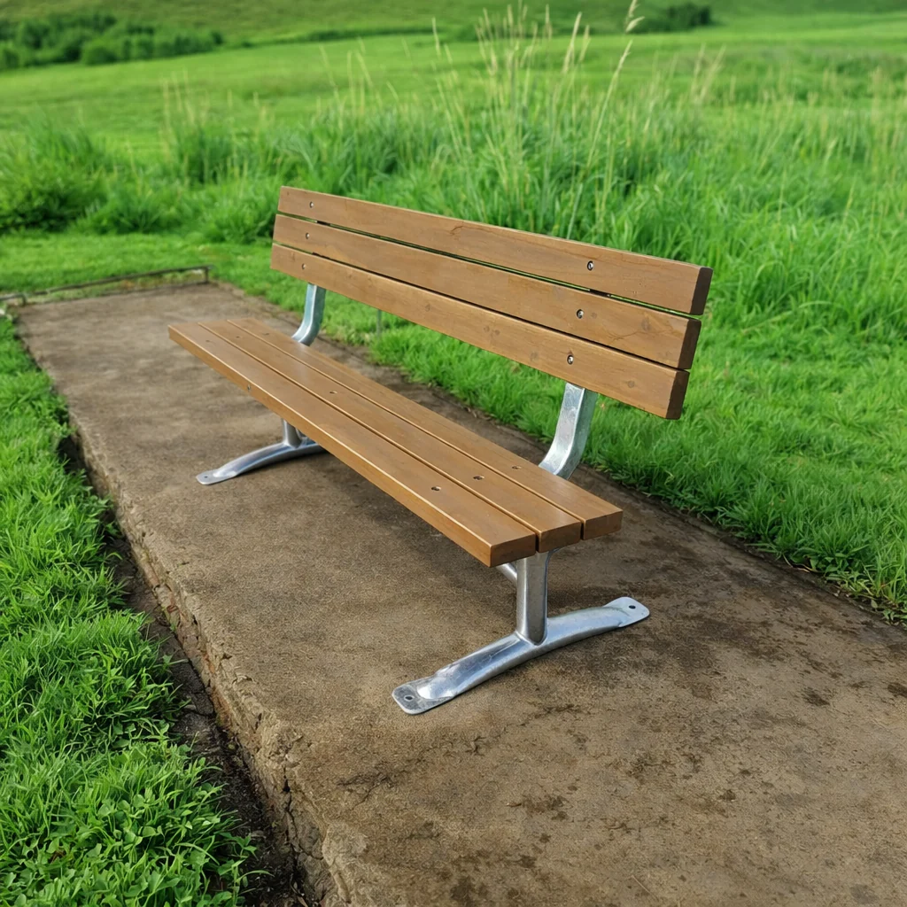 Classic 6ft Commercial Park Bench Frame Kit – Welded Channel, Galvanized, Quick Ship - Image 3