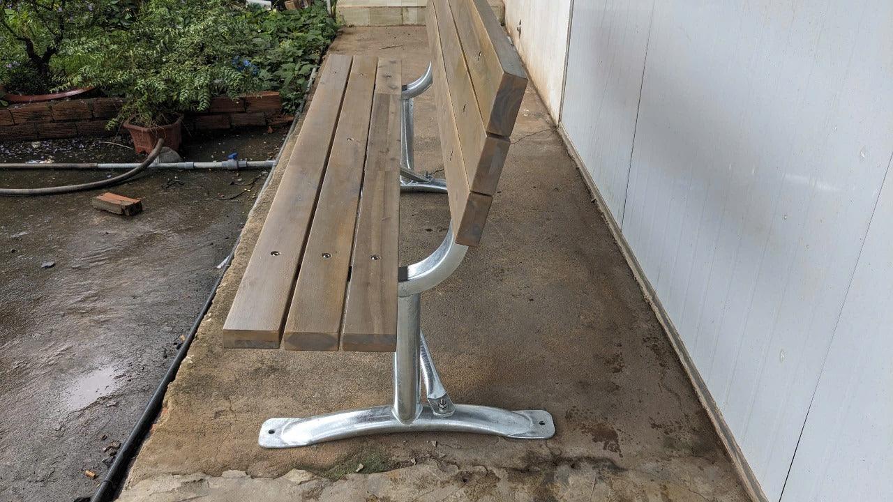 Classic 6ft Commercial Park Bench Frame Kit – Welded Channel, Galvanized, Quick Ship - Image 5