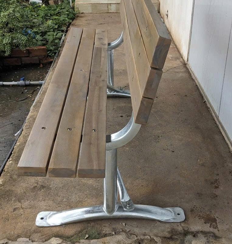 Classic 6ft Commercial Park Bench Frame Kit – Welded Channel, Galvanized, Quick Ship - Image 6