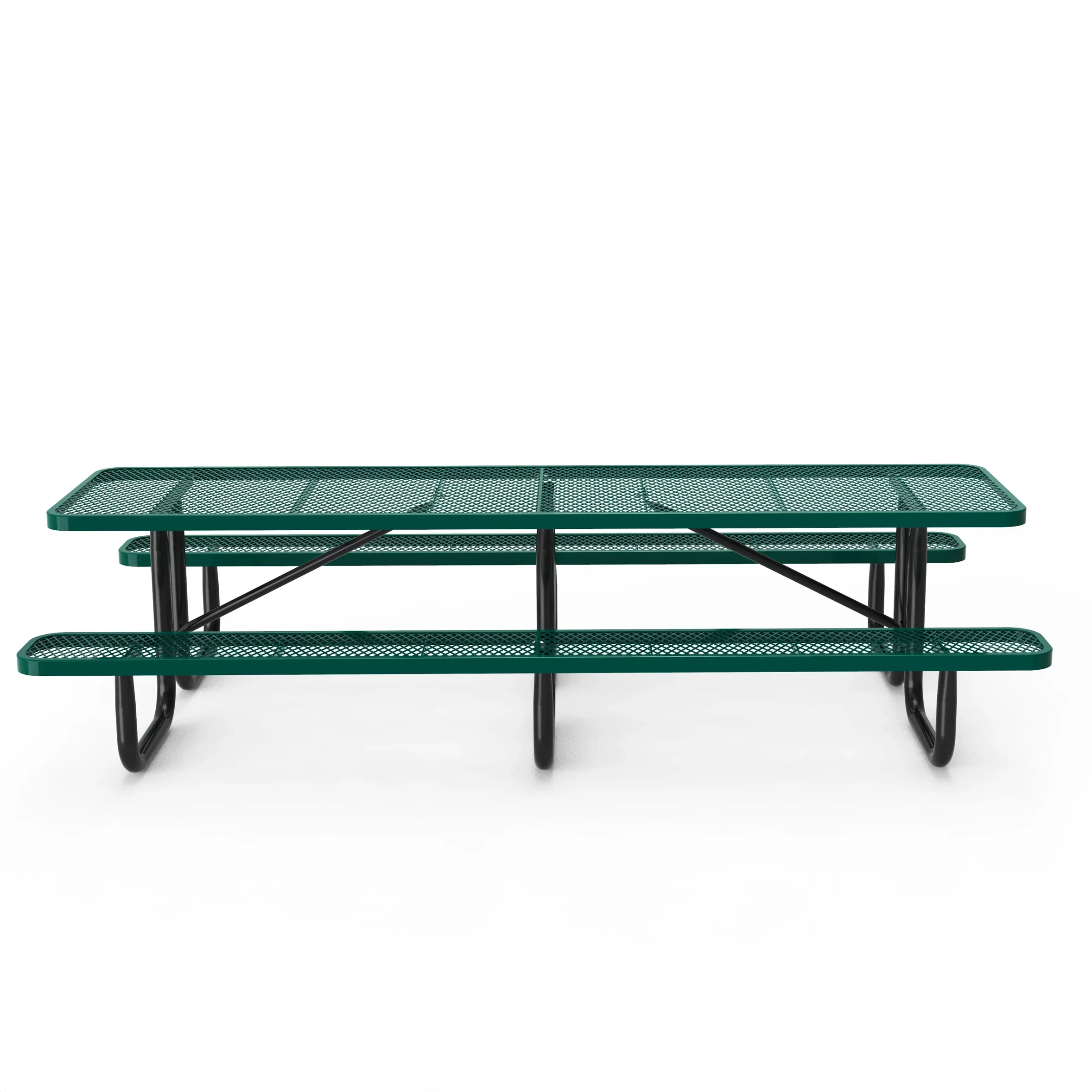 Outdoorsiness Quick Ship Commercial 10ft Rectangular Picnic Table – Thermoplastic Expanded Metal, UL Certified - Image 5