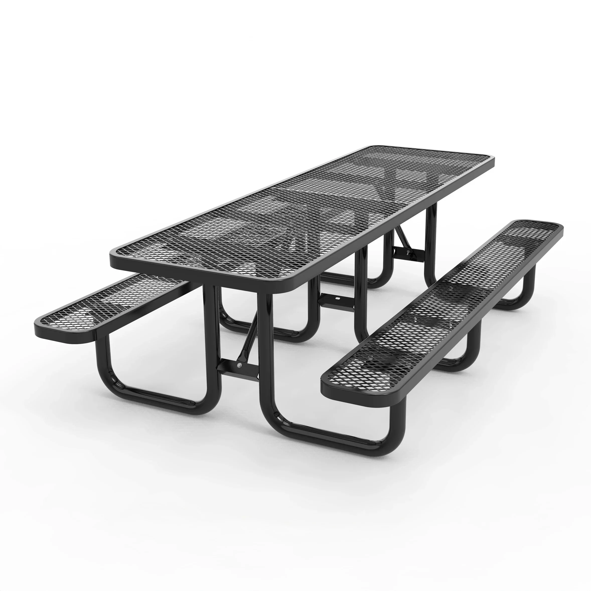 Outdoorsiness Quick Ship 8ft Knock-Down Rectangular Picnic Table – Split Top, Thermoplastic, Commercial Grade - Image 5