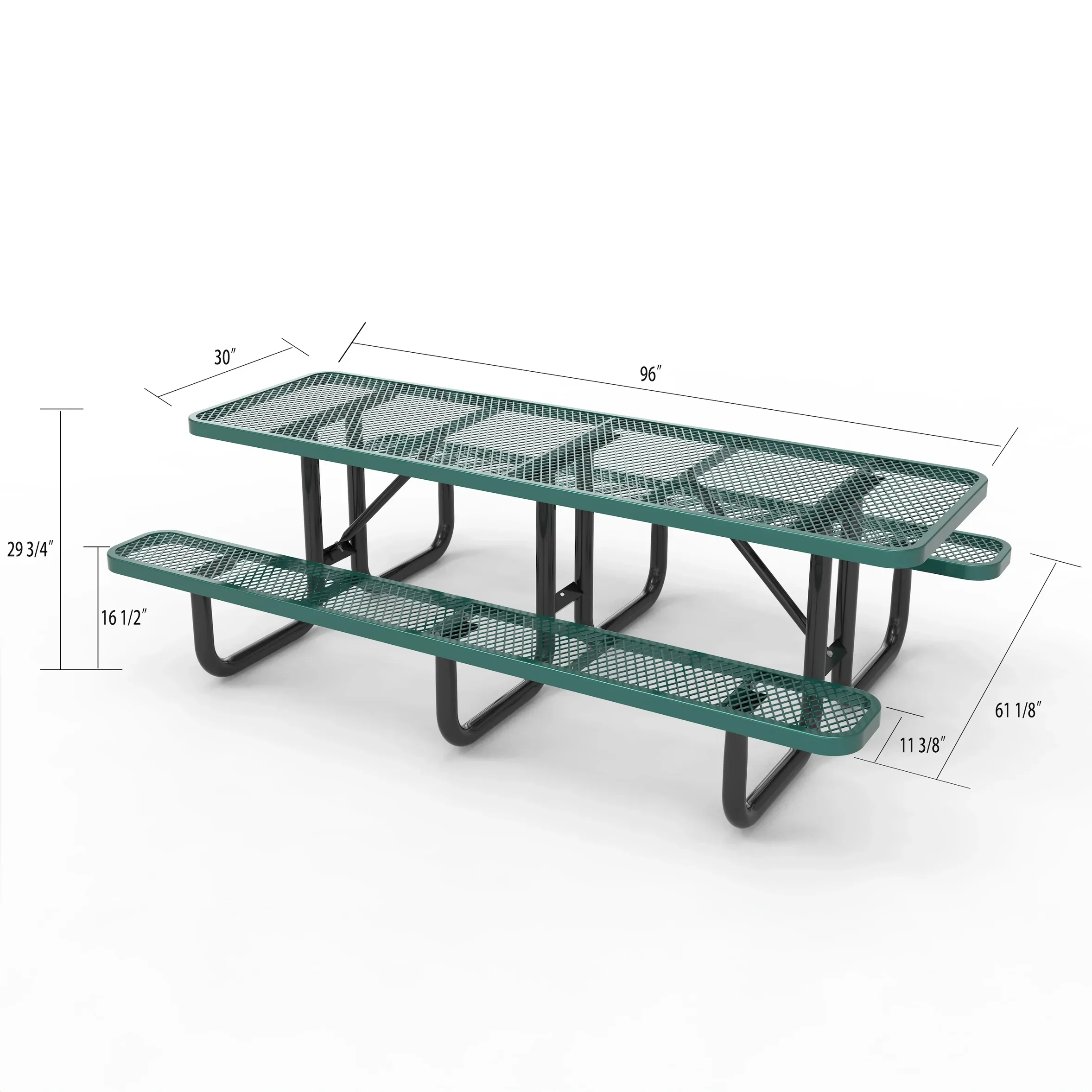 Outdoorsiness Quick Ship 8ft Knock-Down Rectangular Picnic Table – Split Top, Thermoplastic, Commercial Grade - Image 7