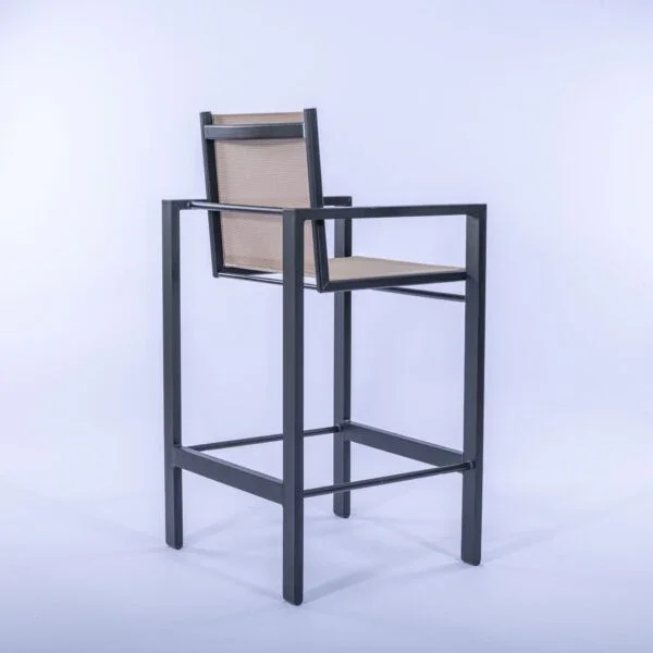 Skyline Commercial Sling Bar Height Stool – Powder-Coated Aluminum, Contemporary - Image 3