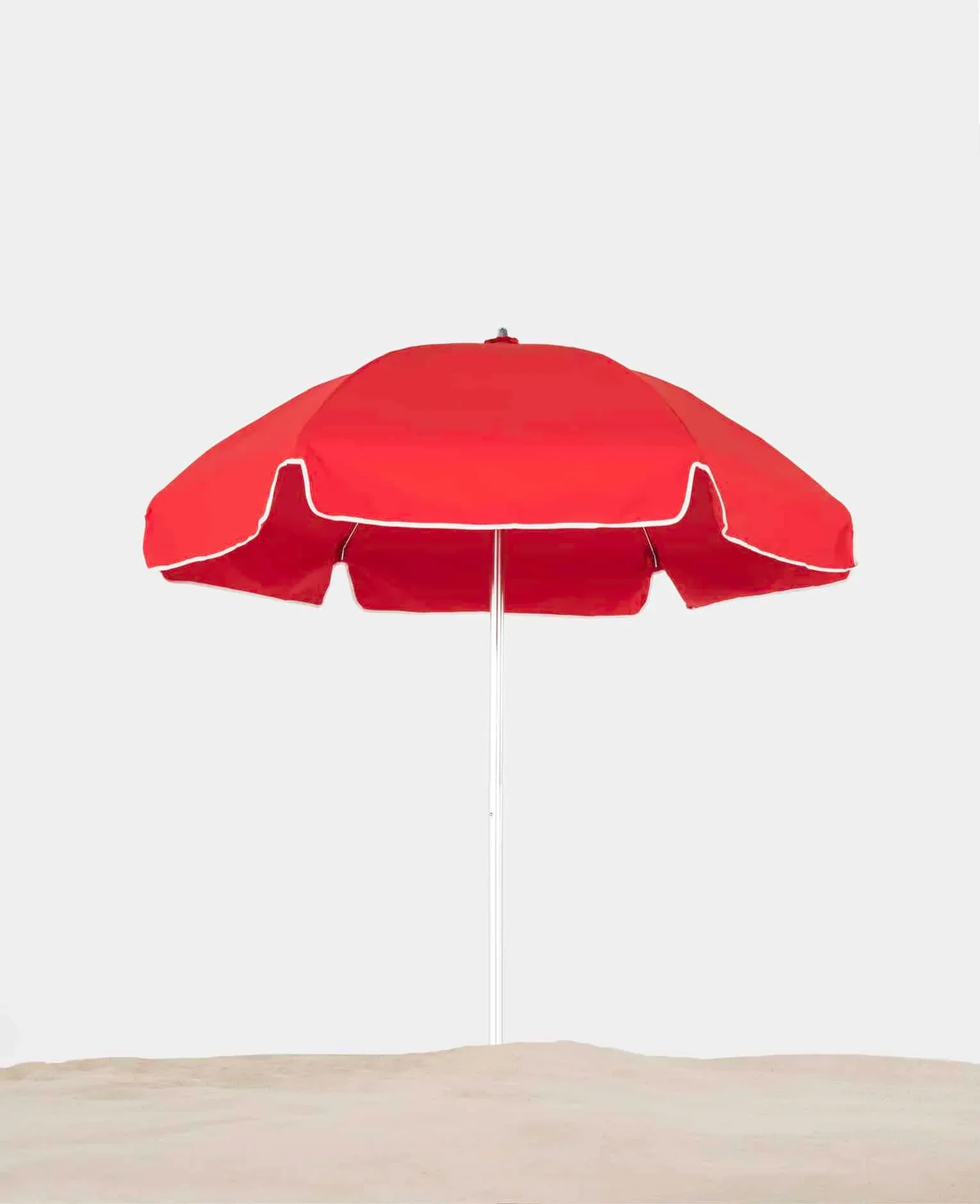 Frankford Emerald Coast 6.5 Foot Hexagon Aluminum Beach Umbrella – Manual Lift, Silver Anodized - Image 3