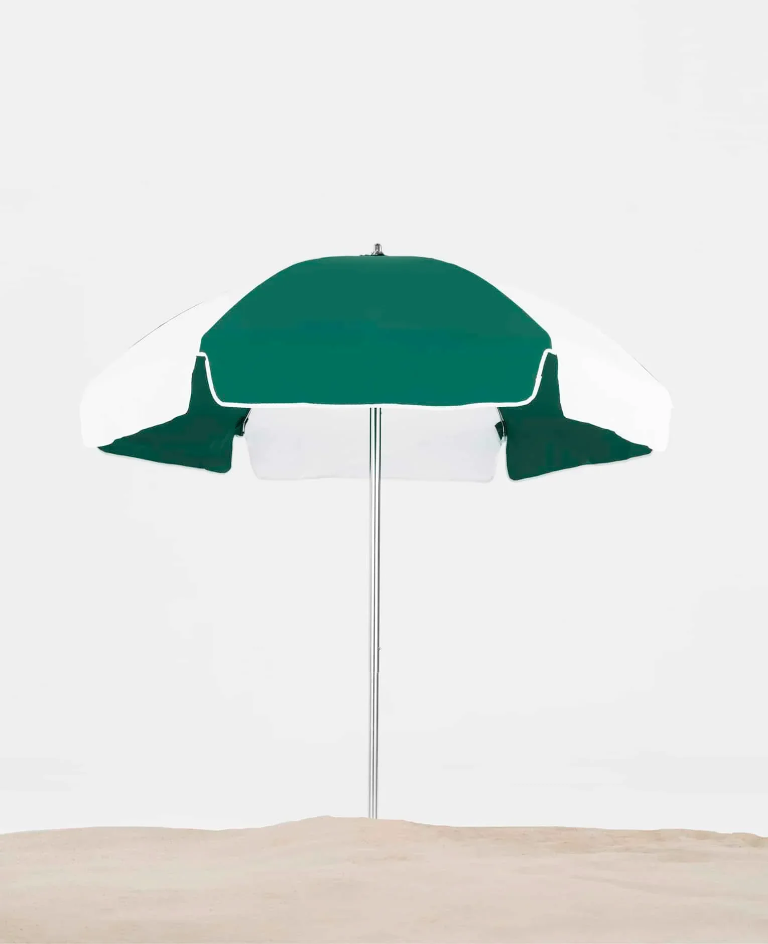 Frankford Emerald Coast 6.5 Foot Hexagon Aluminum Beach Umbrella – Manual Lift, Silver Anodized - Image 4