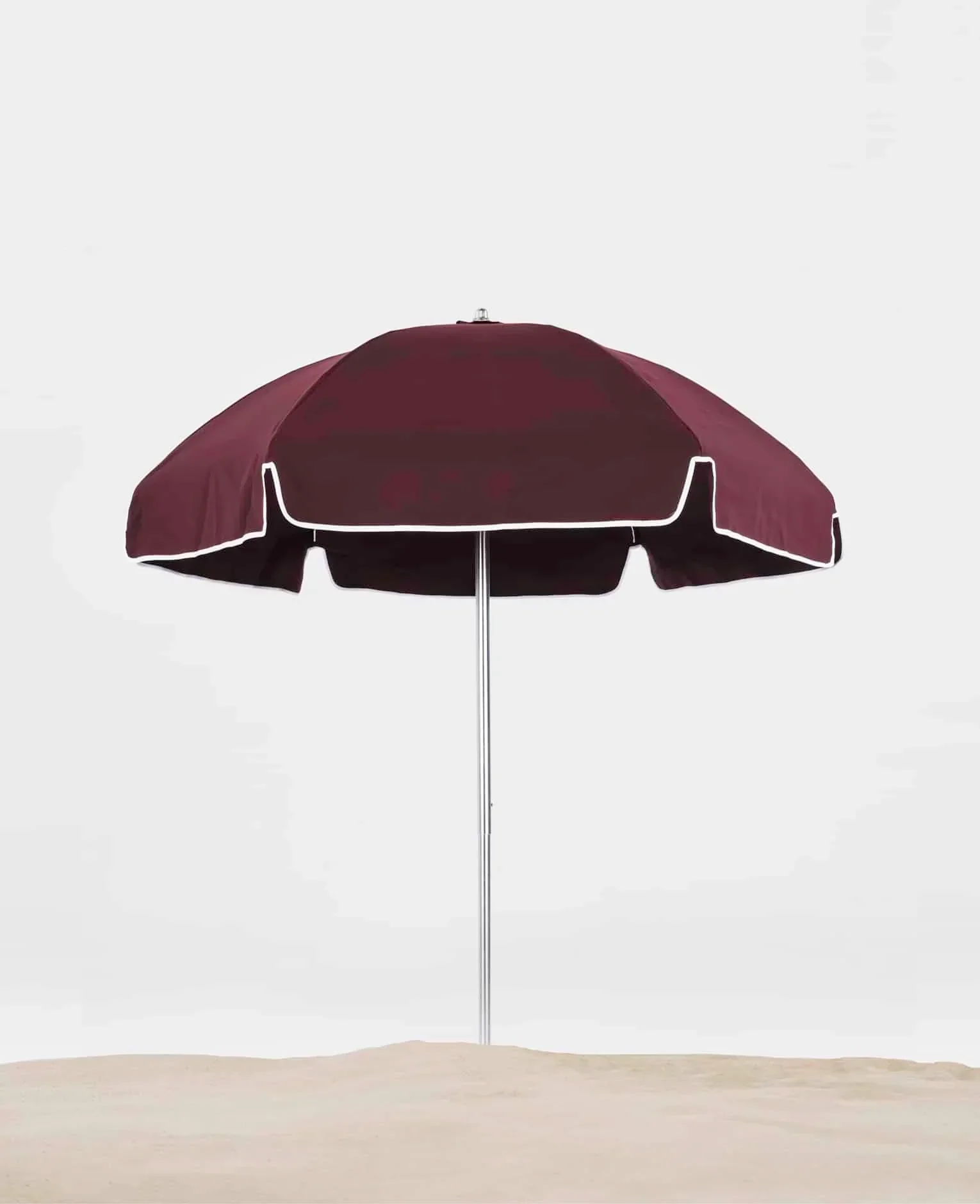 Frankford Emerald Coast 6.5 Foot Hexagon Aluminum Beach Umbrella – Manual Lift, Silver Anodized - Image 5