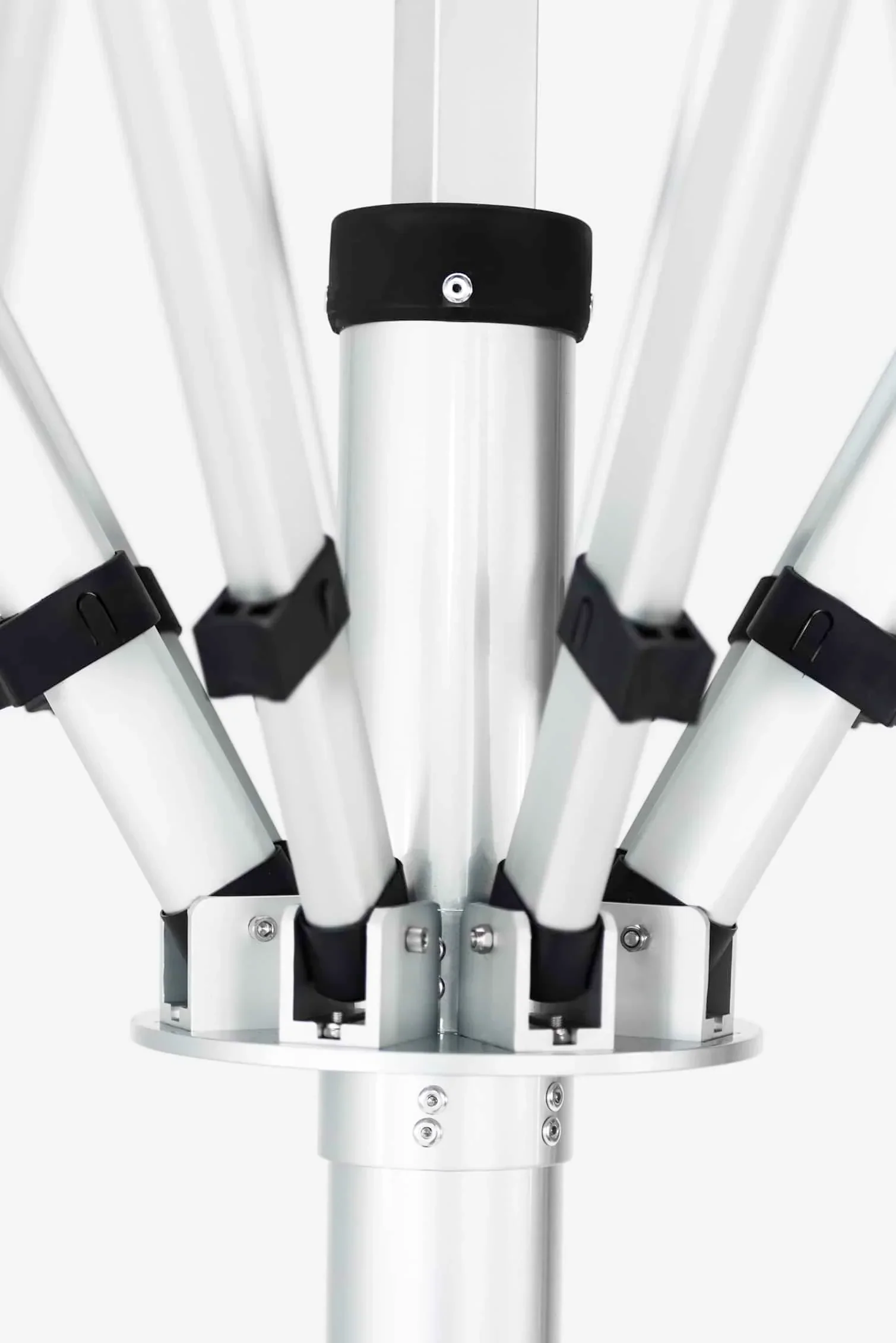 Frankford Nova 13 Foot Square Giant Center Post Aluminum Telescoping Crank Umbrella - Image 4