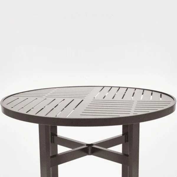 Skyline 36in Heavy Duty Aluminum Commercial Pool Patio Table – Punched Top - Image 2