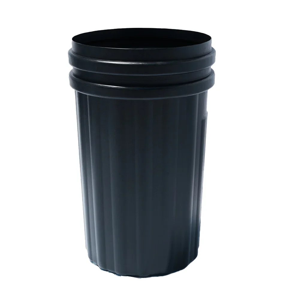 36 Gallon Slatted Steel Commercial Outdoor Trash Can – Wide Top Dome Lid & Liner - Image 3
