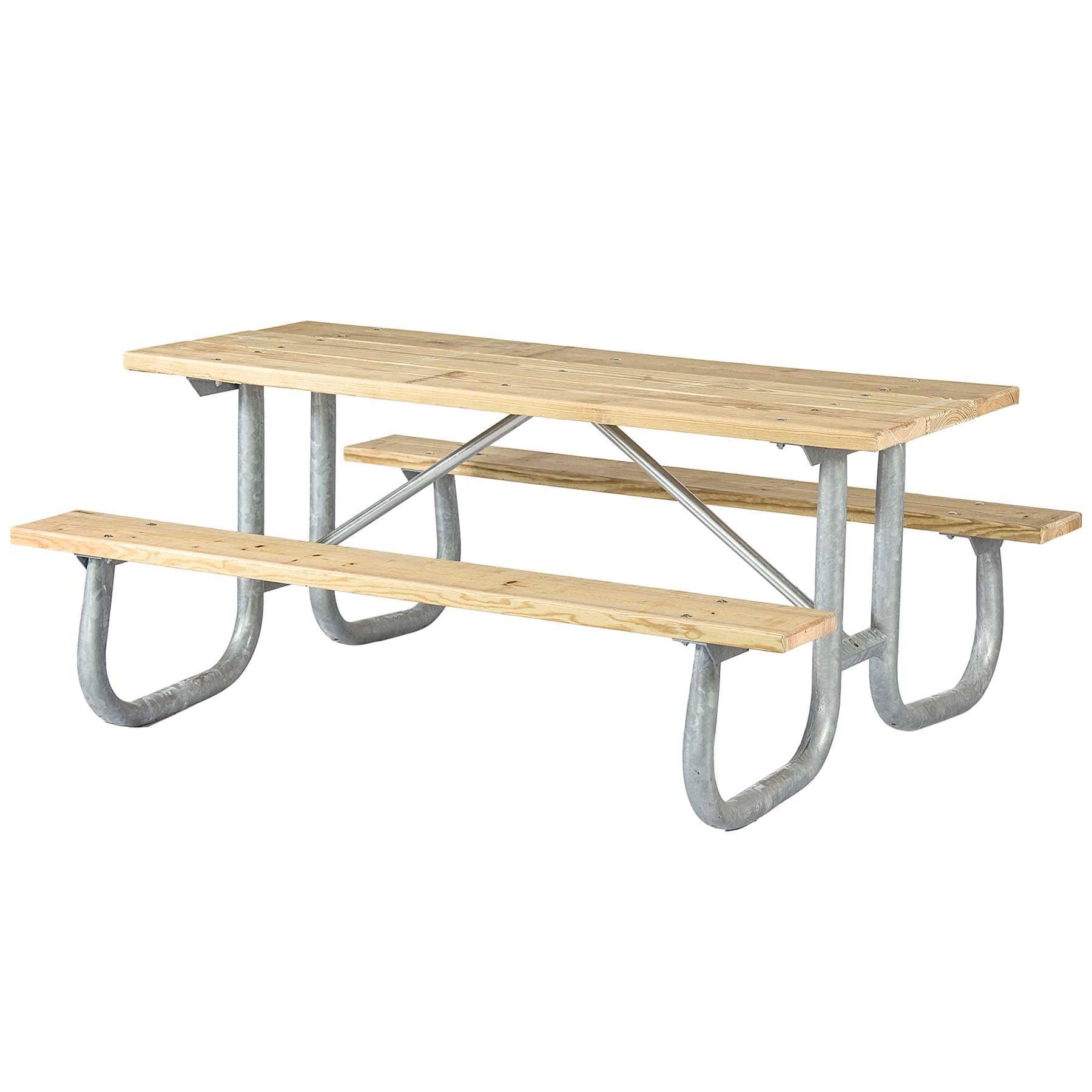 Heavy Duty Welded Galvanized Picnic Table Frame Kit – 2-3/8" OD, 11 Ga Steel, 6ft or 8ft - Image 3