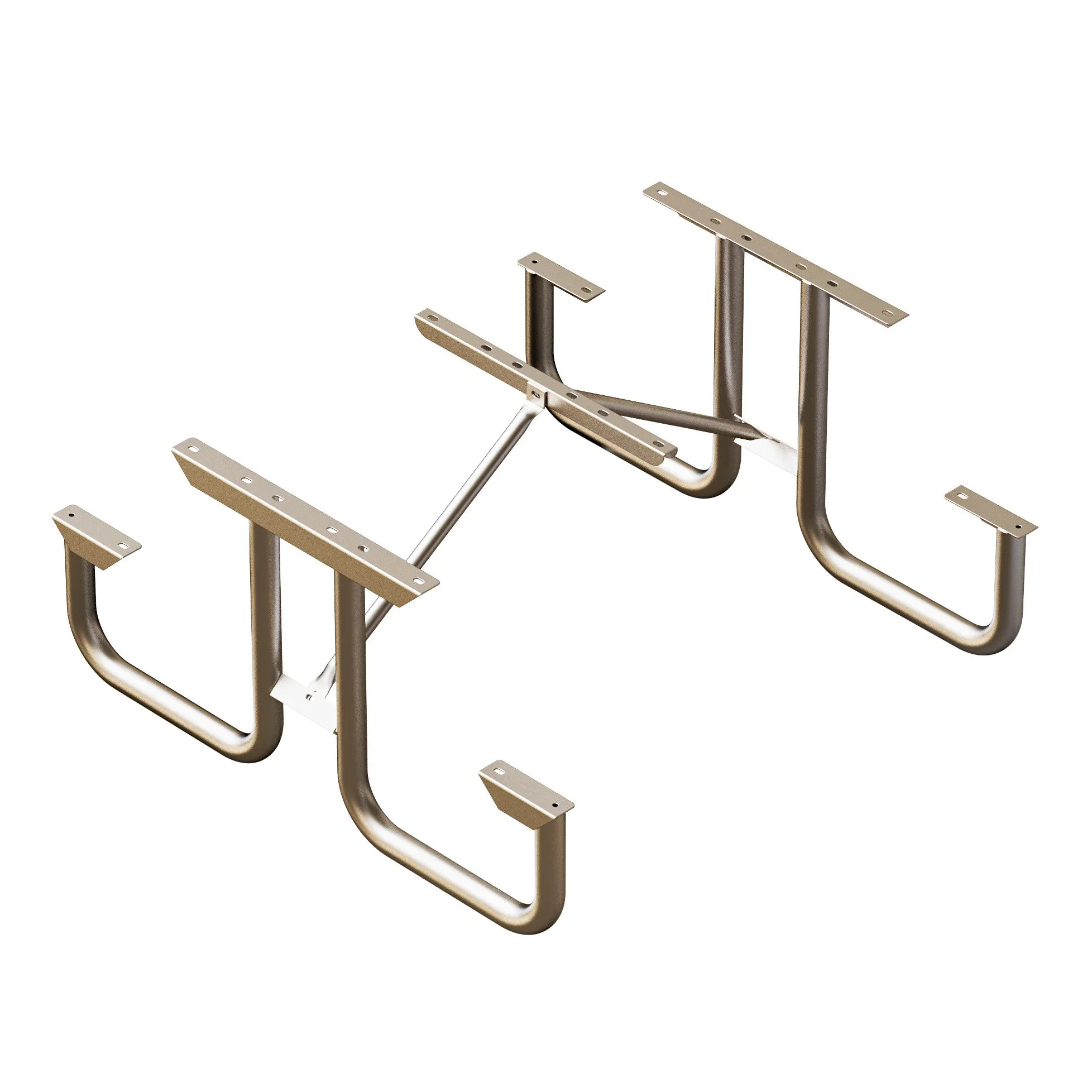Heavy Duty Welded Galvanized Picnic Table Frame Kit – 2-3/8" OD, 11 Ga Steel, 6ft or 8ft - Image 5