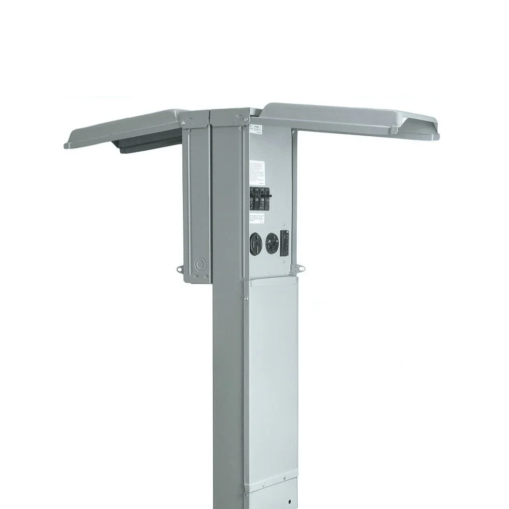 Midwest U075CB6010 100A Back-To-Back RV Pedestal 50/30/20-GFCI