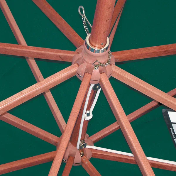 Quick Ship 94in - 7.8 Foot Commercial Outdoor Market Umbrella – Hardwood Pole - Image 3