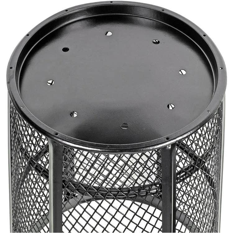 48 Gallon Steel Mesh Commercial Outdoor Trash Can – Flat Top Lid, Corrosion Resistant - Image 3