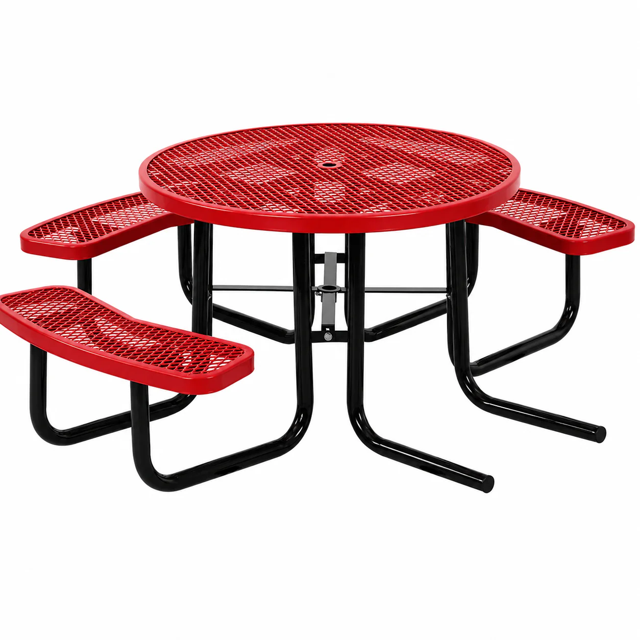Outdoorsiness Quick Ship 46in Round ADA Compliant Picnic Table – Wheelchair Accessible, Thermoplastic, UL Certified - Image 5