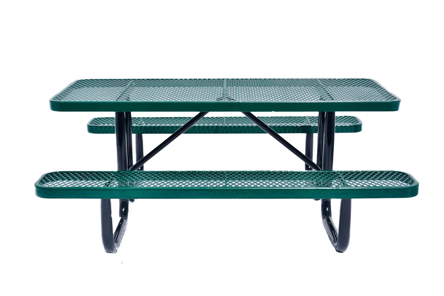 Outdoorsiness Quick Ship Commercial 6ft Rectangular Picnic Table – Thermoplastic Expanded Metal, UL Certified - Image 5