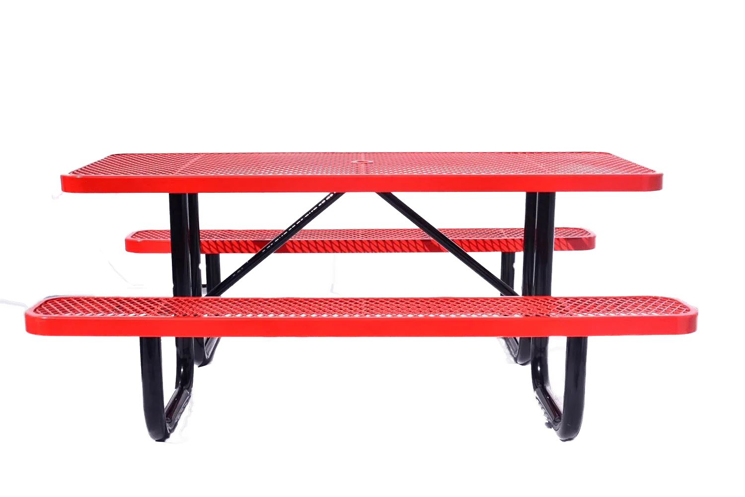 Outdoorsiness Quick Ship Commercial 6ft Rectangular Picnic Table – Thermoplastic Expanded Metal, UL Certified - Image 6