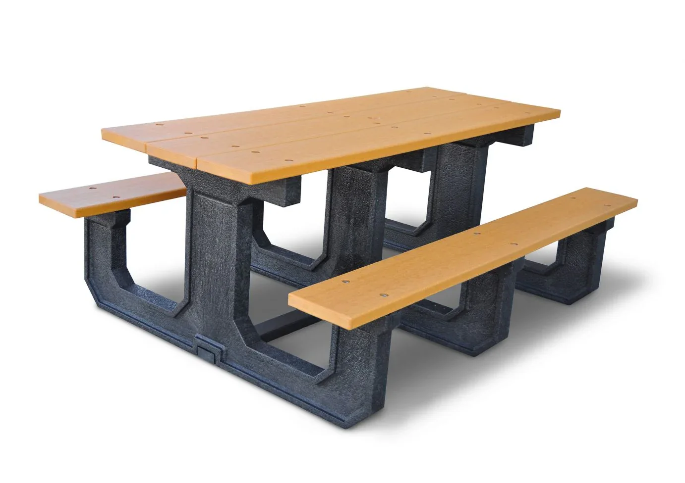 Commercial 8ft Recycled Plastic Picnic Table – 100% HDPE Rectangle, Heavy-Duty Frame