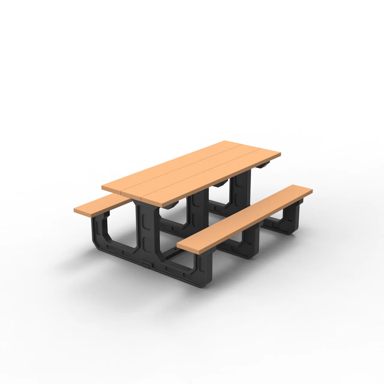 Commercial 6ft Recycled Plastic Picnic Table – 100% HDPE, UV Stabilized, J-Leg Frame - Image 2