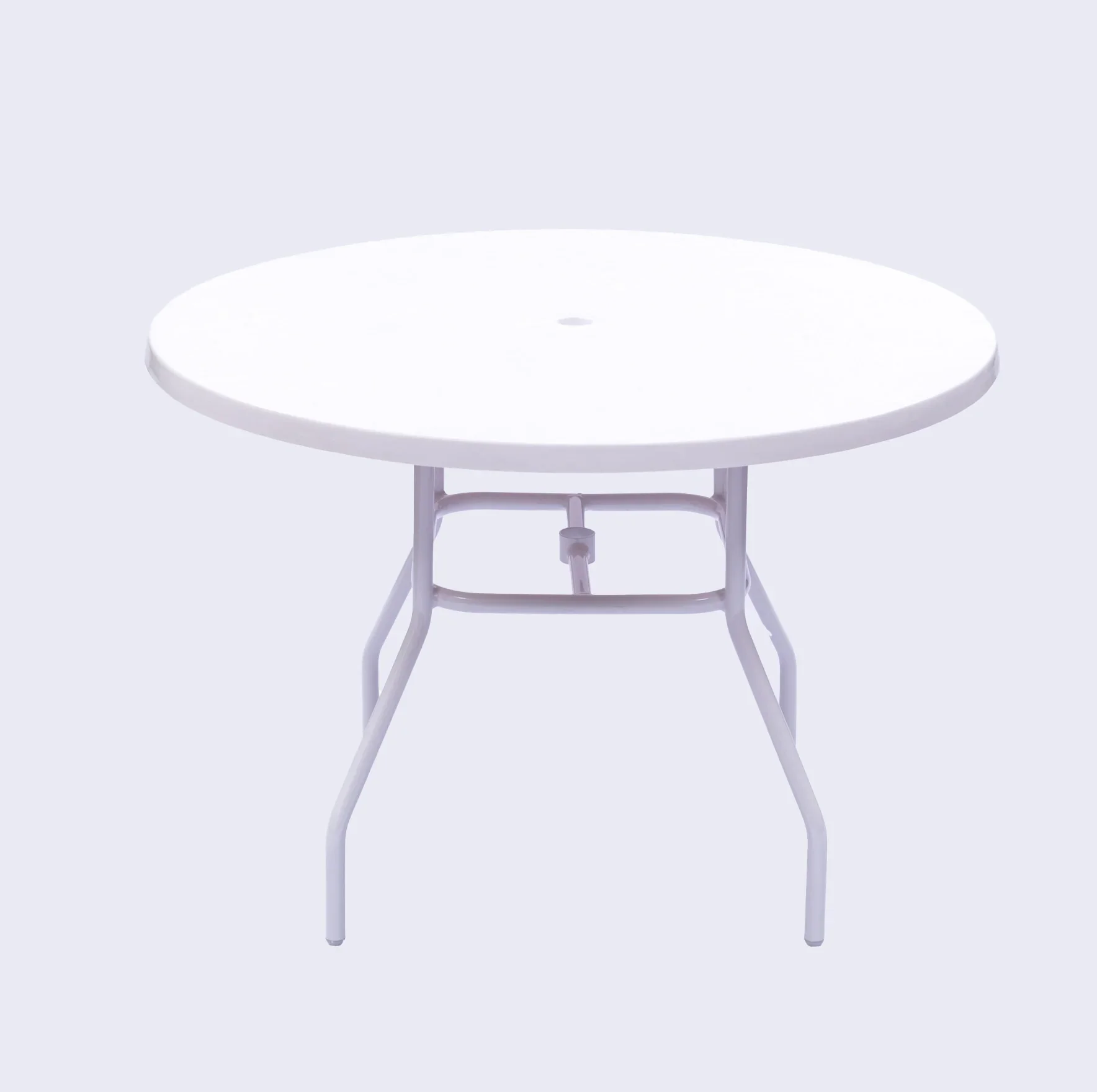 Beach Club 36in Round Fiberglass Commercial Pool Patio Table – Round Aluminum Tubing