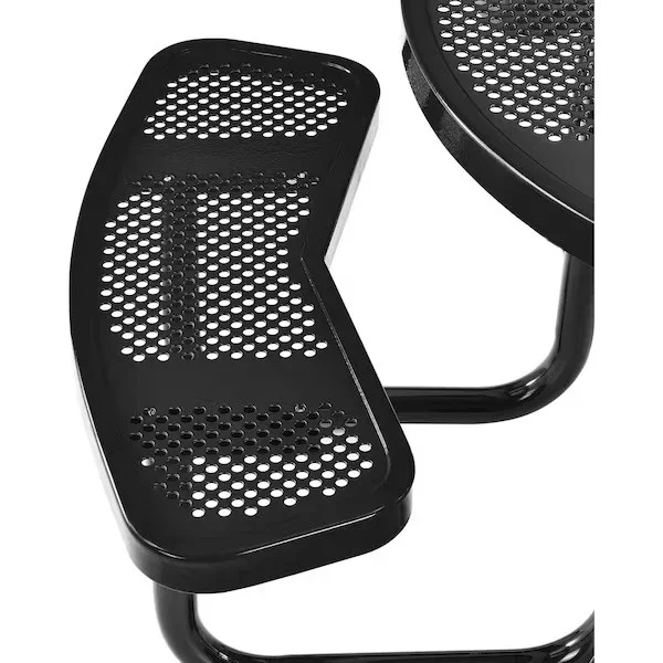 Commercial 46in Round Portable Picnic Table – Thermoplastic Punched Steel, UL Certified - Image 5