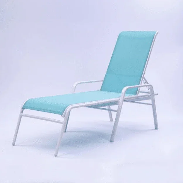 Commercial Sling Pool Chaise Lounge with Armrests – 16in - Image 3