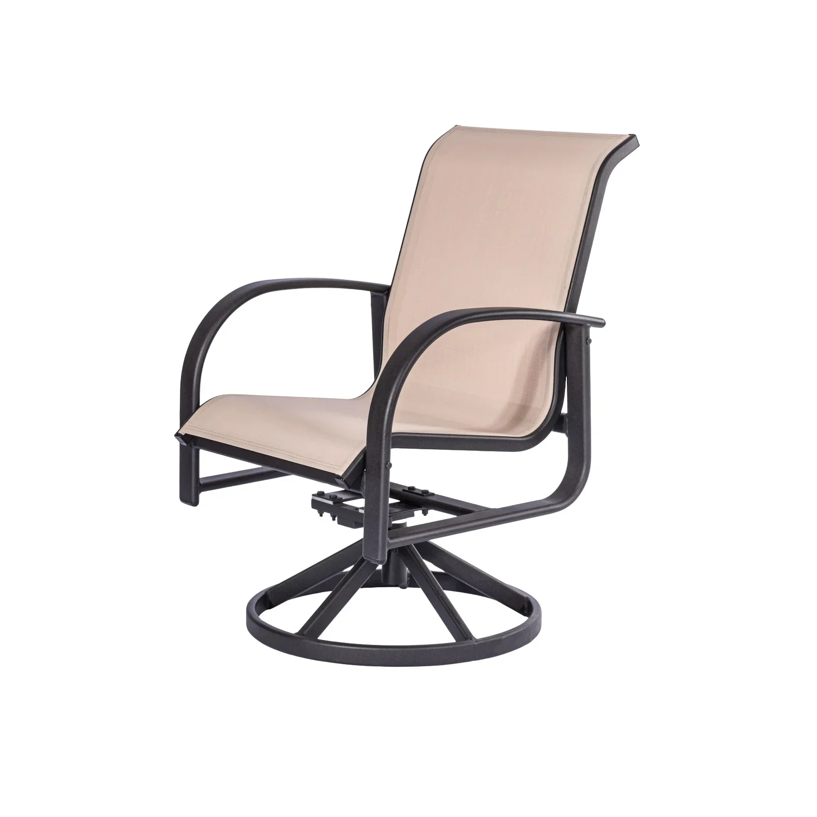 Laguna Comfort Series Commercial Sling Pool Side Swivel Arm Chair – 360° Swivel