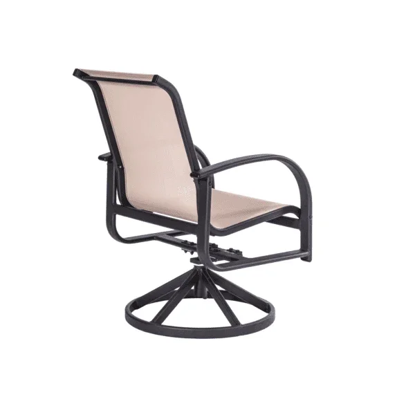 Laguna Comfort Series Commercial Sling Pool Side Swivel Arm Chair – 360° Swivel - Image 2