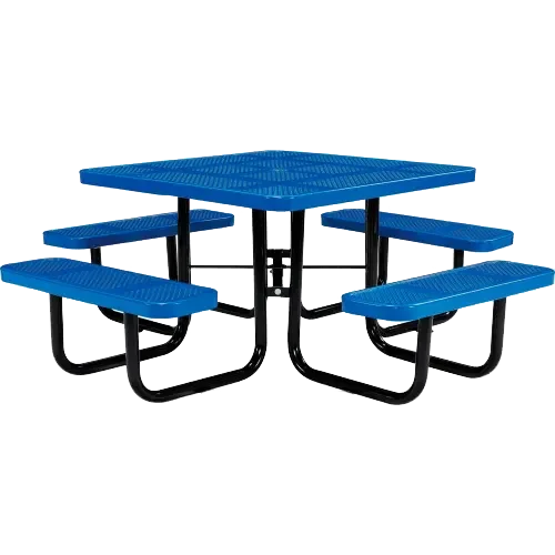 Commercial 46in Square Portable Picnic Table – Thermoplastic Punched Steel, UL Certified - Image 3