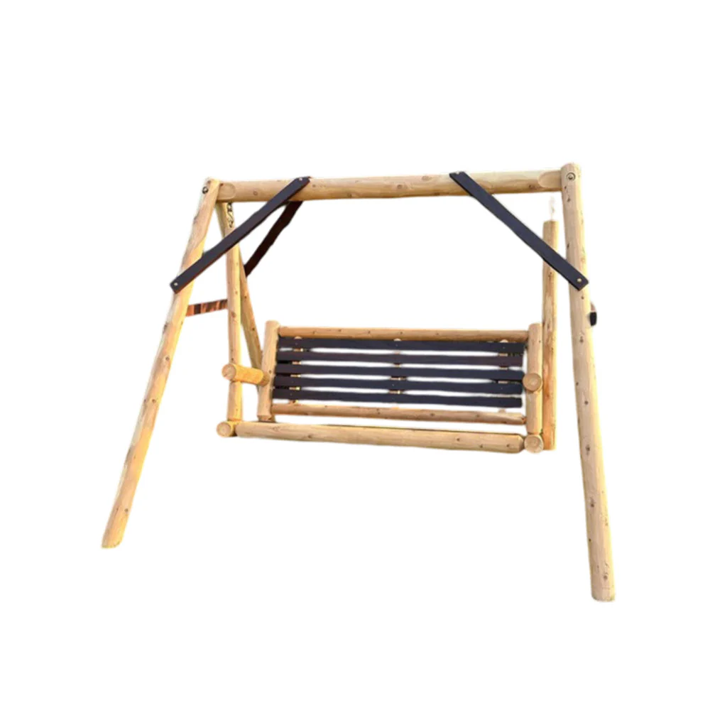 ThermaFusion Cedar Log 4-Foot Yard Swing – Northern White Cedar & Red Oak – USA Made
