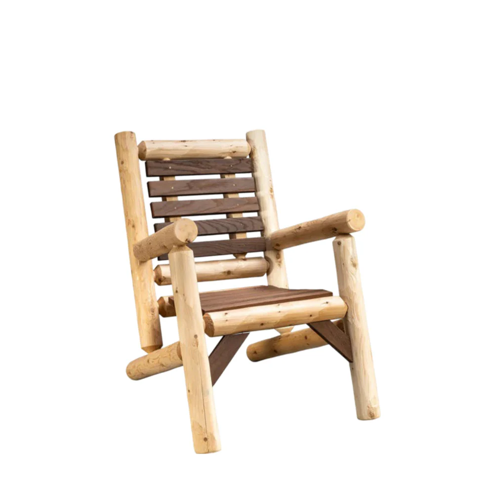 ThermaFusion Cedar Log Lounge Chair – Northern White Cedar & Red Oak – USA Made