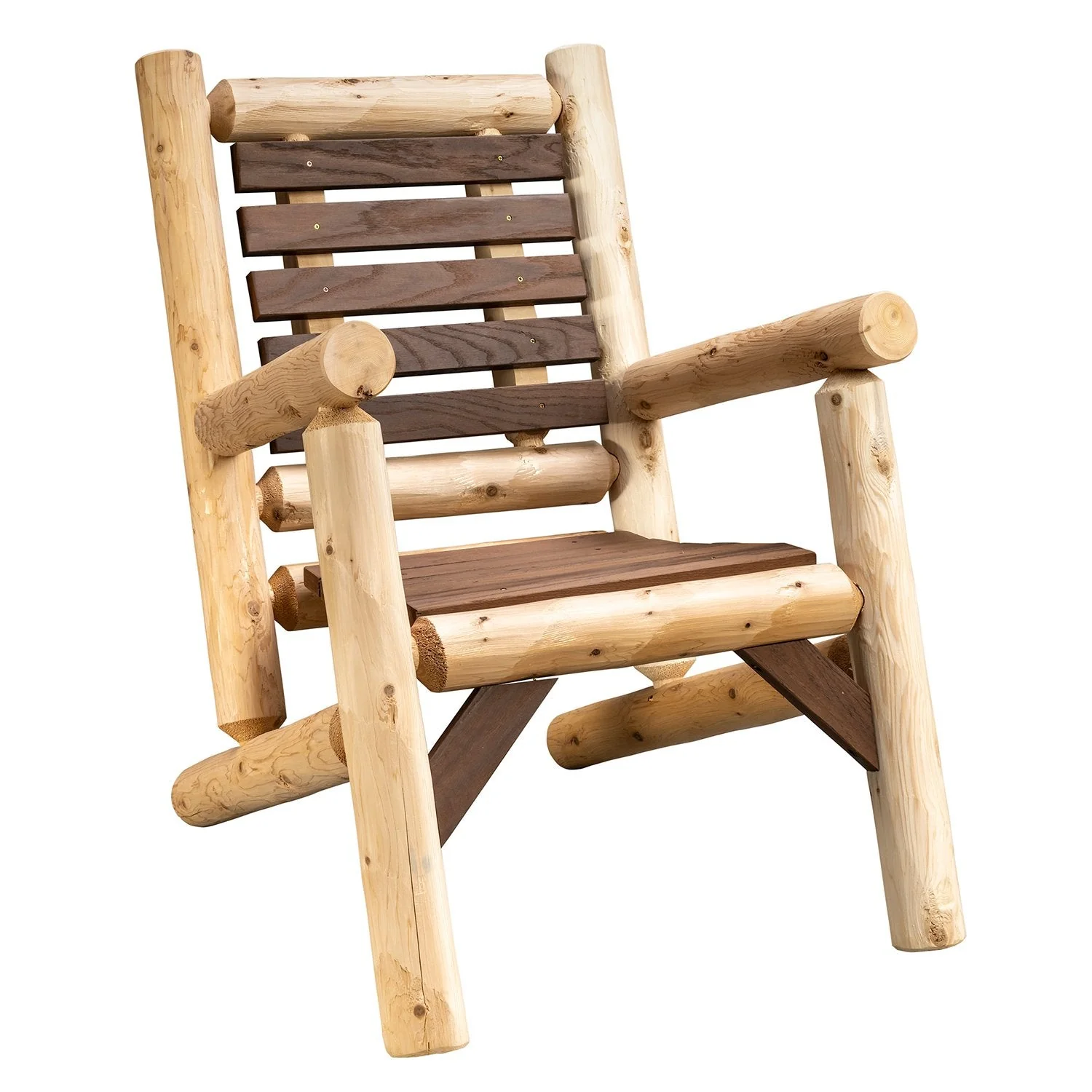 ThermaFusion Cedar Log Lounge Chair – Northern White Cedar & Red Oak – USA Made - Image 5