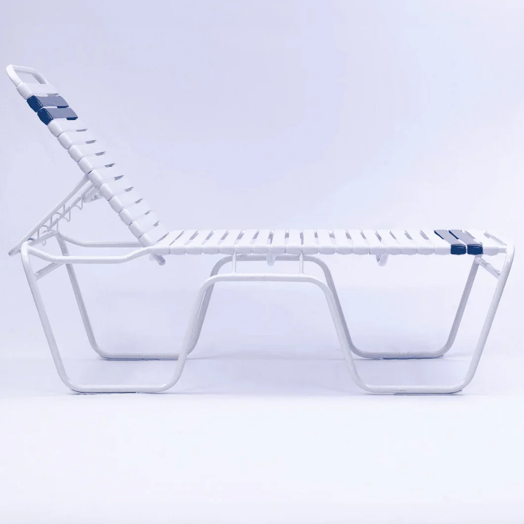 Vinyl Strap Commercial Pool Chaise Lounge – 20in Senior Height - Image 2